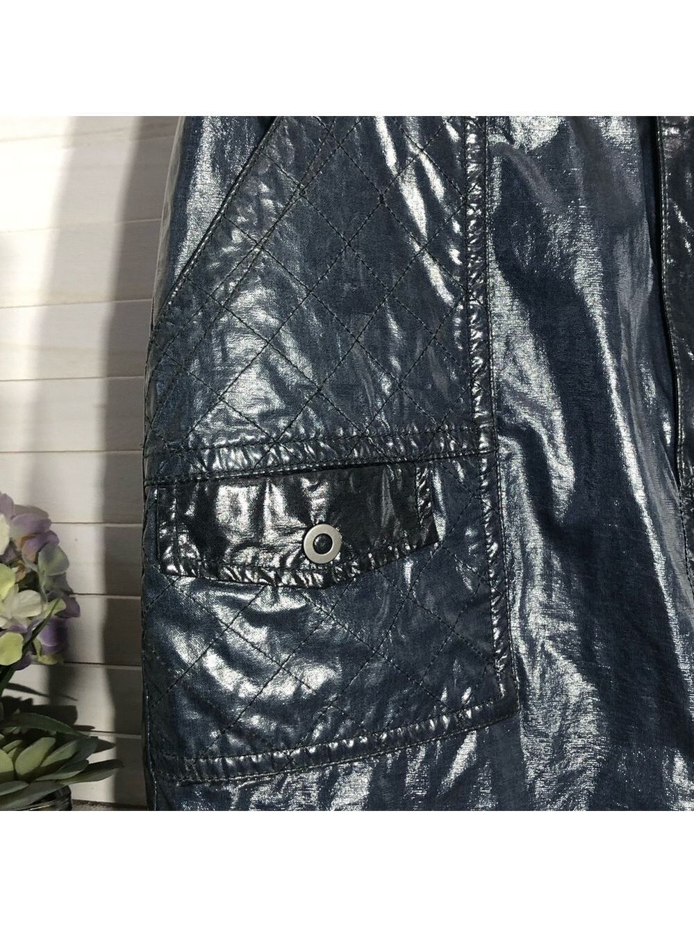 Free People Leather mini Skirt pockets zip cocktail clubbing festival rocker S - Picture 8 of 10